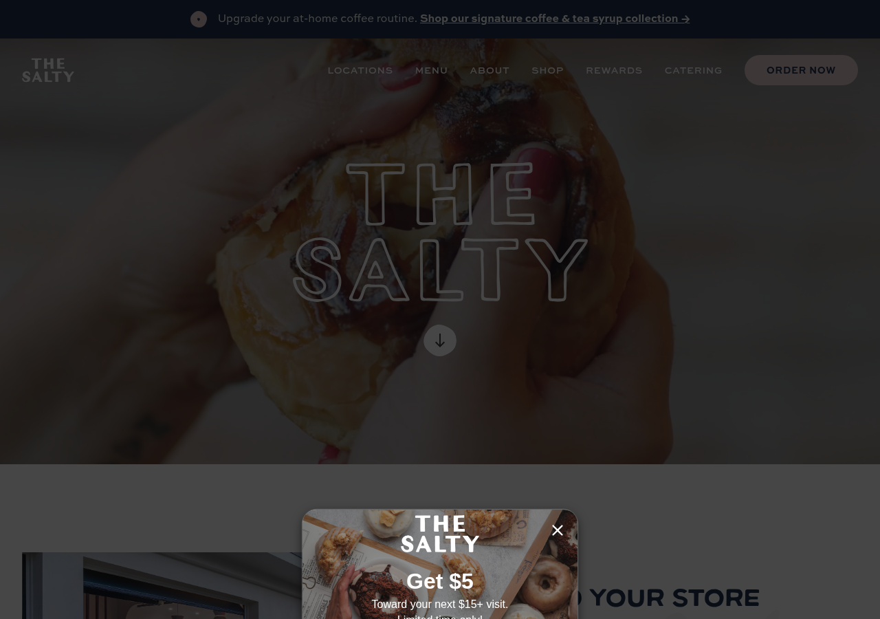 The Salty Donut live website homepage screenshot